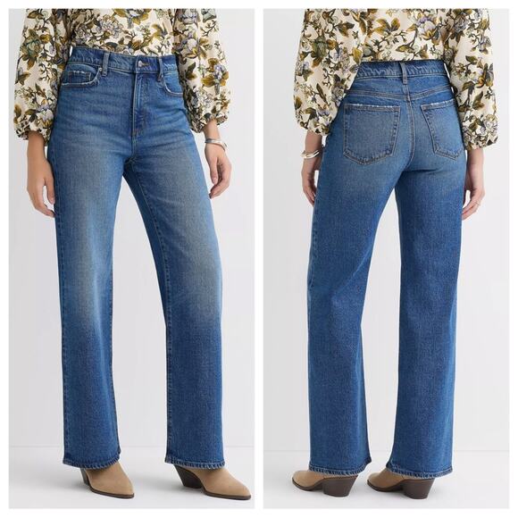 LOFT Denim - NEW LOFT High Rise Wide Leg Jeans in Vintage Dark Wash - Size 29/8